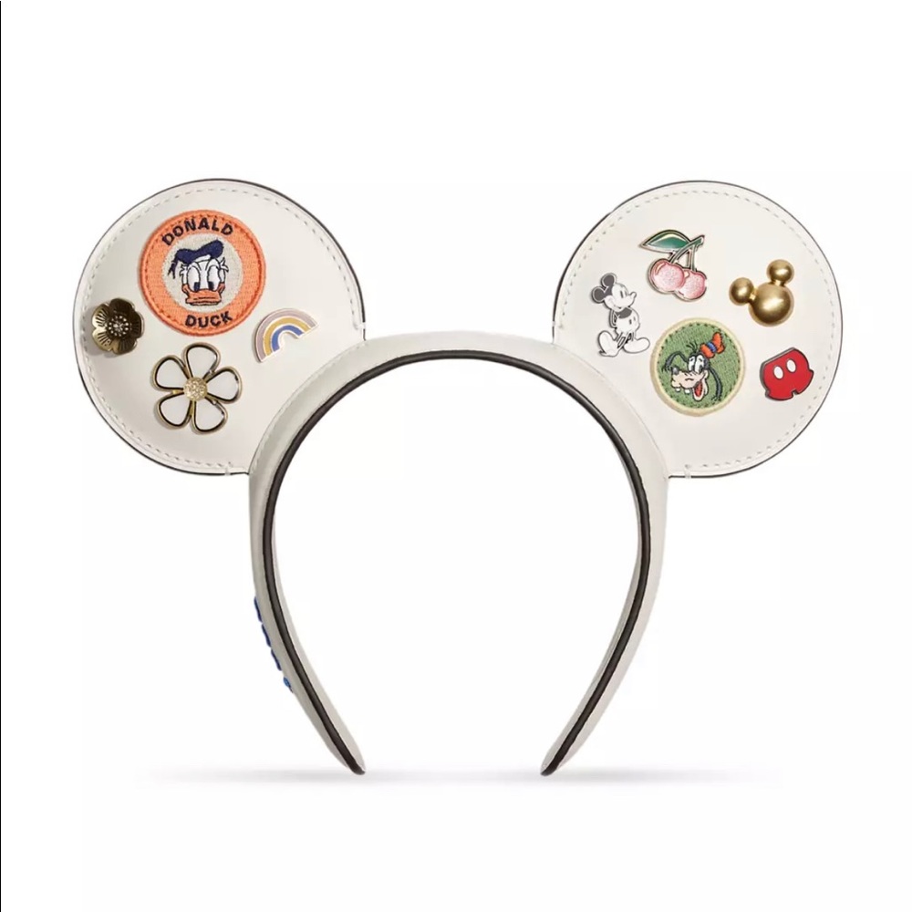 Mickey Mouse and Friends Leather Ear Headband for Adults by COACH – Disneyland